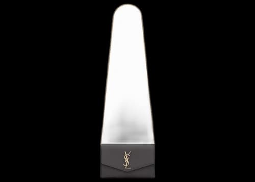 Saint Laurent Uptown Chain Wallet Grain De Poudre Storm