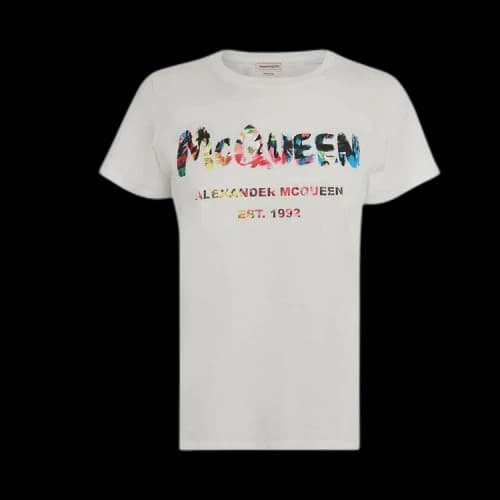 Alexander McQueen Graffiti T-Shirt 'White'