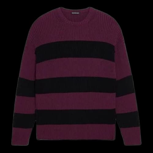 Balenciaga Border BB Knit Sweater 'Purple Black'