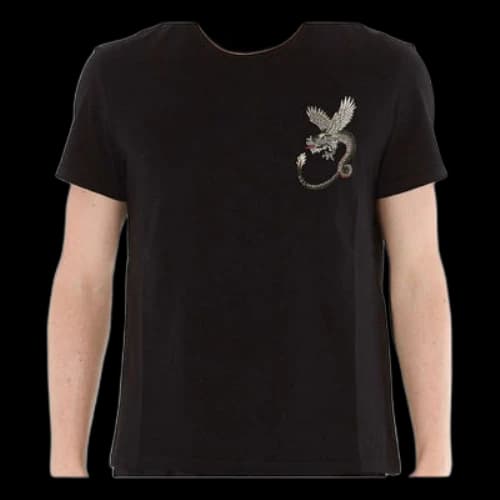 Alexander McQueen Dragon Short Sleeve Black