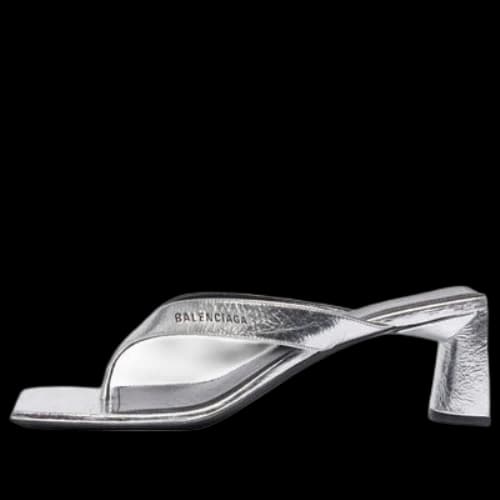 Balenciaga Double Square Sandals Silver (Women's)