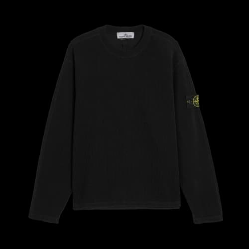 Stone Island Ribbed Wool Nylon Sweatshirt 'Black'
