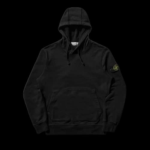 Stone Island Garment Dyed Fleece Hoodie 'Black'