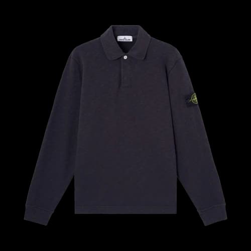 Stone Island Vanisé Brushed Heavy Cotton Jersey Polo 'Ink'