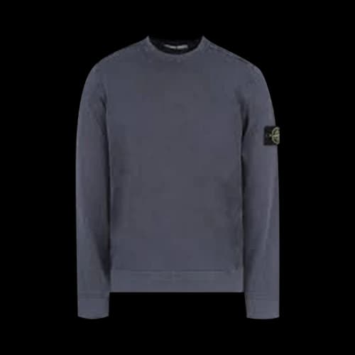 Stone Island Organic Cotton Fleece Sweatshirt 'Ink'