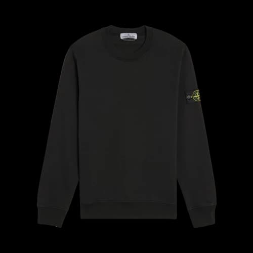 Stone Island Organic Cotton Fleece Sweatshirt 'Black'