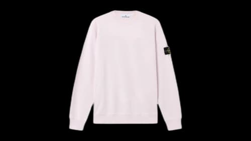 Stone Island Organic Cotton Fleece 6100060 Sweatshirt Pink