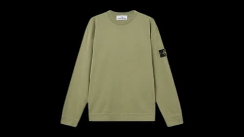 Stone Island Heavy Cotton Jersey 6100075 Sweatshirt Sage Green