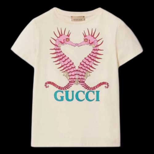 (GS) Gucci Printed Cotton T-shirt 'White'