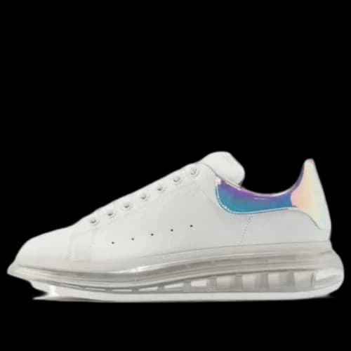 Alexander McQueen Iridescent Oversized Sneakers 'White Clear Sole'