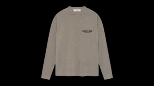 Fear of God Essentials Classic Print Long Sleeve Tee (FW25) Homestead Heather