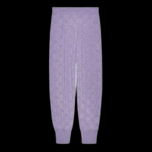 Gucci Shiny Wool Purple Long Pants/Trousers (Women's)