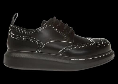 Alexander McQueen Derby Shoes Black White (Women's)