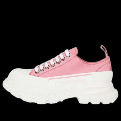 Alexander McQueen Tread Slick Low Lace Up 'Pink White' (Women's)