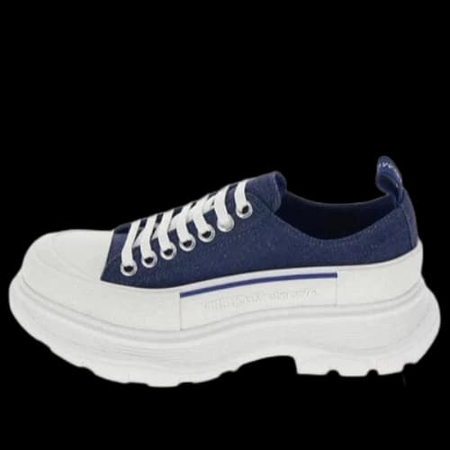 Alexander McQueen Tread Slick Lace Up Sneakers 'Blue Denim' (Women's)