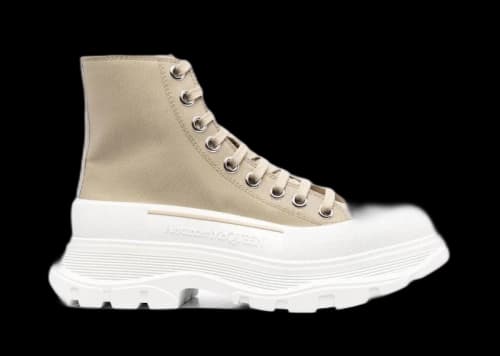 Alexander McQueen Tread Slick Boot Beige White (Women's)