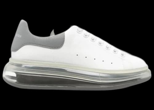 Alexander McQueen Oversized White Grey Clear Sole (Women's)