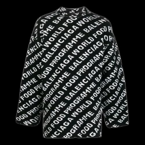 Balenciaga World Food Programme Allover Sweater 'Black'