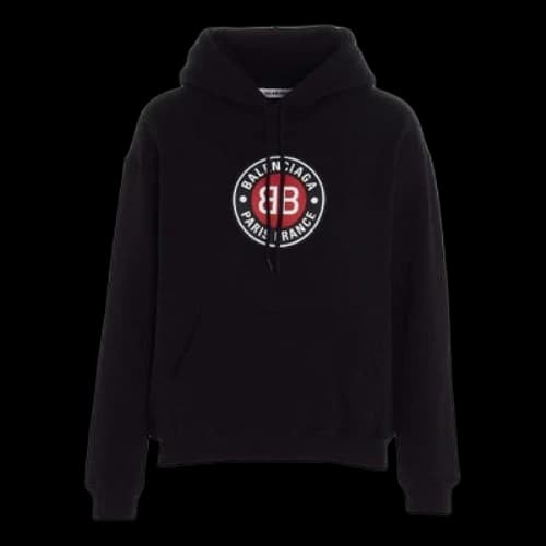 Balenciaga BB Logo hooded Long Sleeves Hoodie Black (Women's)