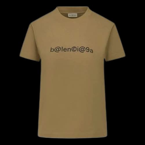 Balenciaga Symbolic Chest Creative Logo Printing Retro Slim Fit Short Sleeve