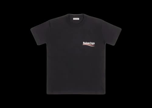 Balenciaga Women's Political Campaign Small Fit T-Shirt Black