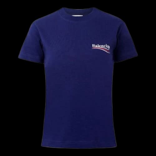 Balenciaga Alphabet Logo Printing Short Sleeve Blue