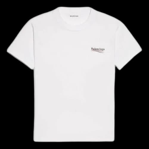 Balenciaga Alphabet Logo Printing Short Sleeve White