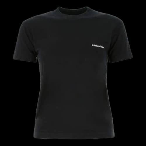 Balenciaga SS21 Logo Round-neck Short Sleeve Black