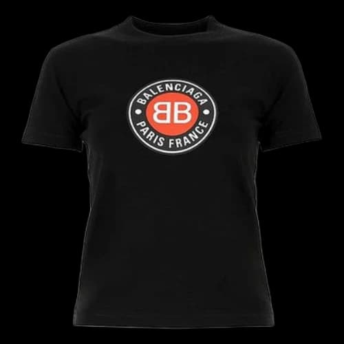 Balenciaga BLogo Printing Short Sleeve Black