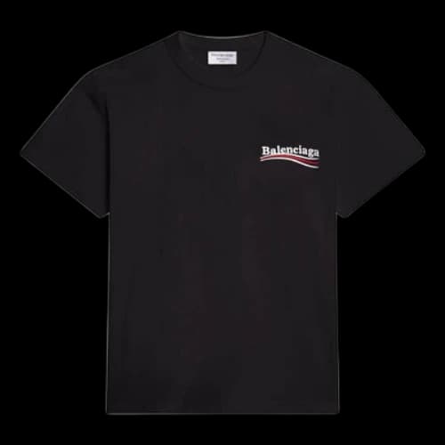 Balenciaga Political Campaign Logo Short Sleeve T-Shirt 'Black' (Women's)