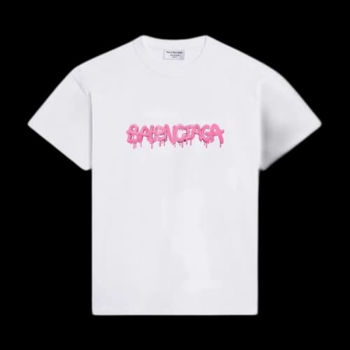 Balenciaga Slime T-Shirt Medium Fit 'White/Bubblegum'