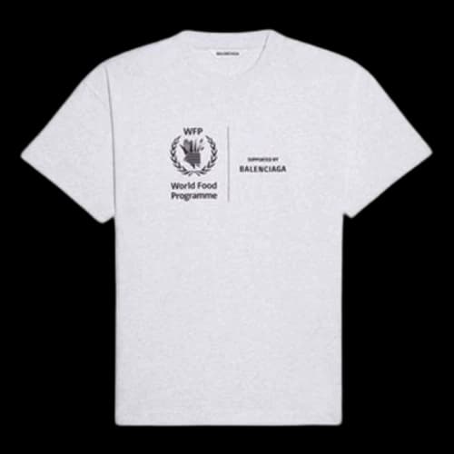 Balenciaga SS21 Logo Round-neck Tee Grey