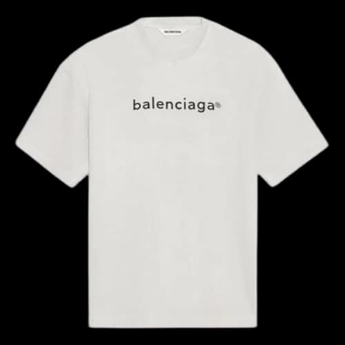 Balenciaga SS21 Logo Lettering Unisex Beige