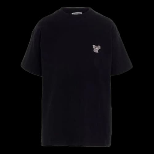 Balenciaga Embroidered Short Sleeve Unisex Black