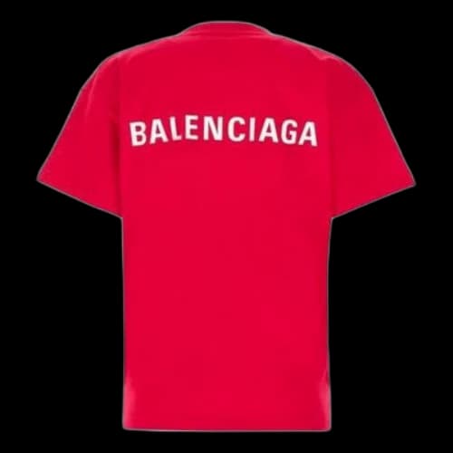 Balenciaga SS21 Tyran Alphabet Printing Cotton Short Sleeve 'Red' (Women's)