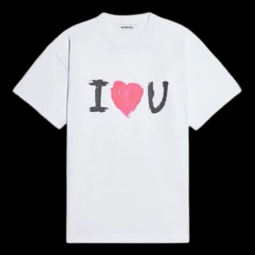Balenciaga Printing Short Sleeve White