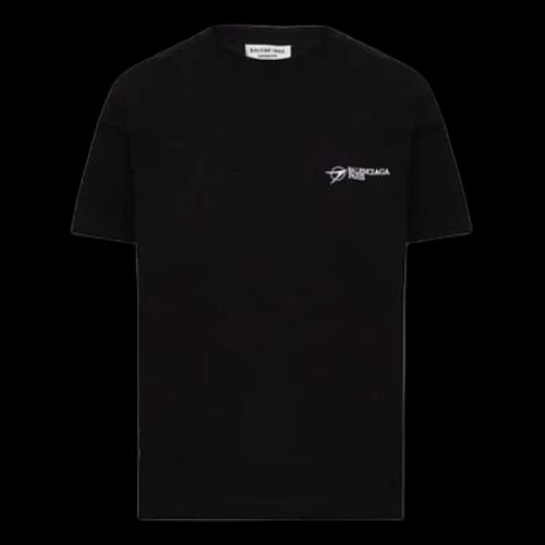 Balenciaga Printing Round-neck Short Sleeve Black