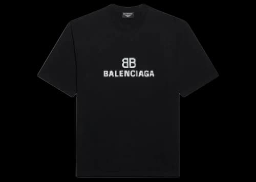 Balenciaga Womens BB Pixel Medium Fit T-shirt Black