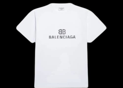 Balenciaga Womens BB Pixel Medium Fit T-shirt White