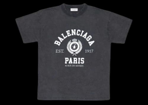 Balenciaga College 1917 T-Shirt Black/White