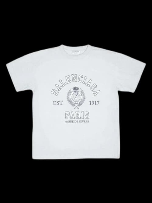 Balenciaga College 1917 T-Shirt White