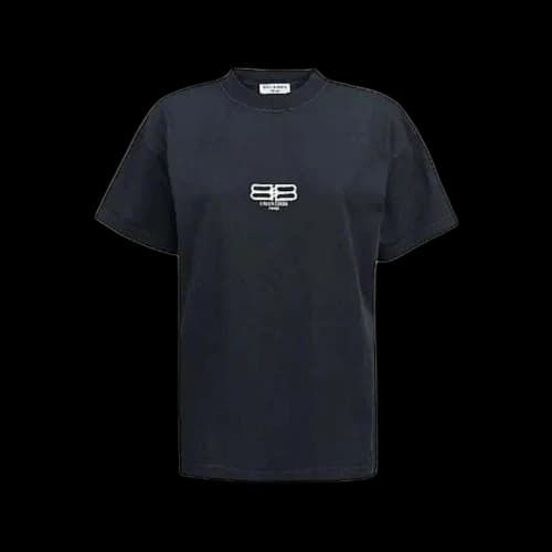 Balenciaga BB Paris Icon Medium Fit T-Shirt Black