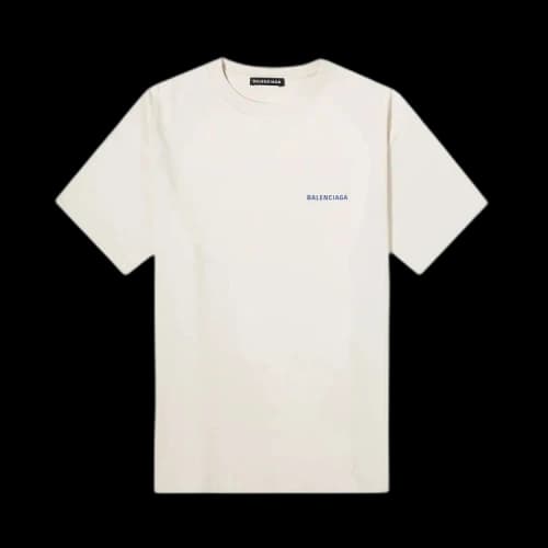 Balenciaga Badge Logo Tee 'Chalky White/Blue'
