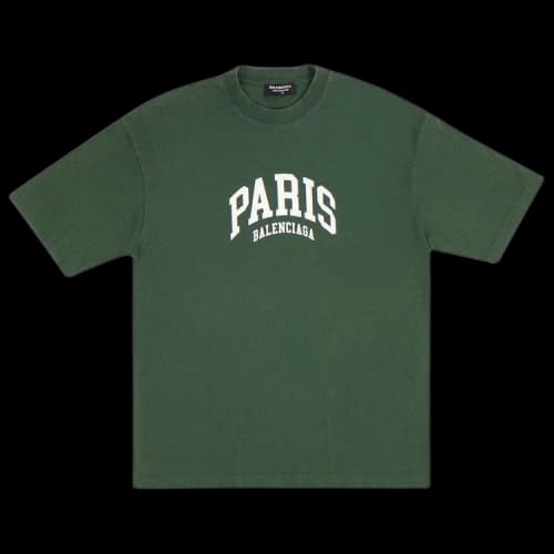 Balenciaga Logo T-Shirt 'Dark Green/White'