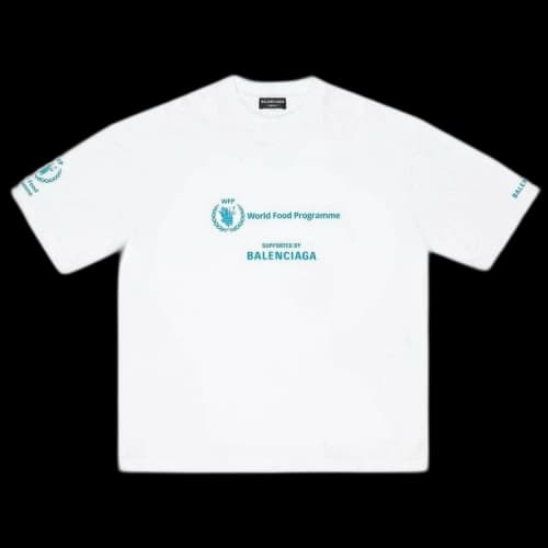 Balenciaga World Food Programme Graphic T-Shirt White/Blue