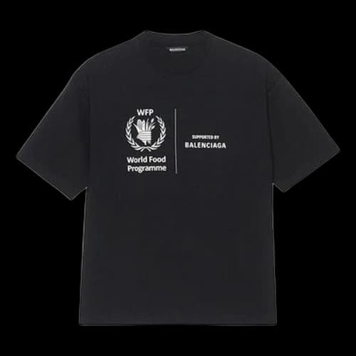 Balenciaga x WFP 1st Generation Crossover Printing Logo Round Neck Pullover Short Sleeve Black