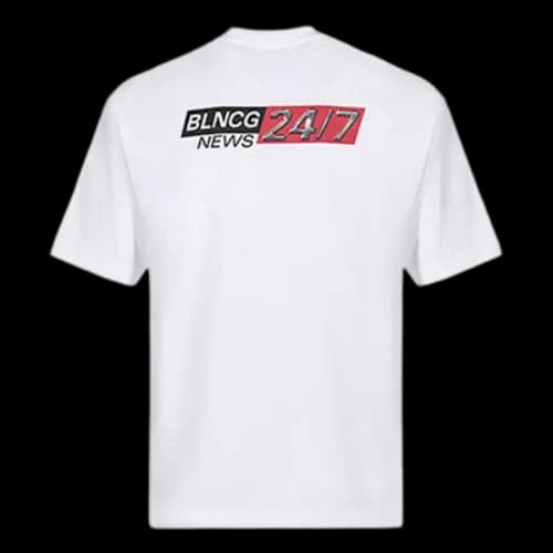 Balenciaga Round Neck Short Sleeve White