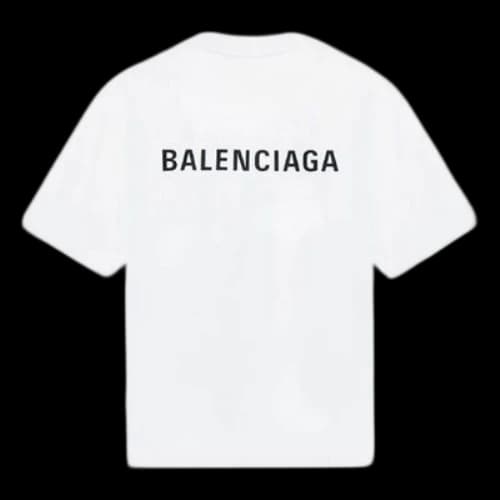 Balenciaga FW21 Logo Printing Retro Short Sleeve White
