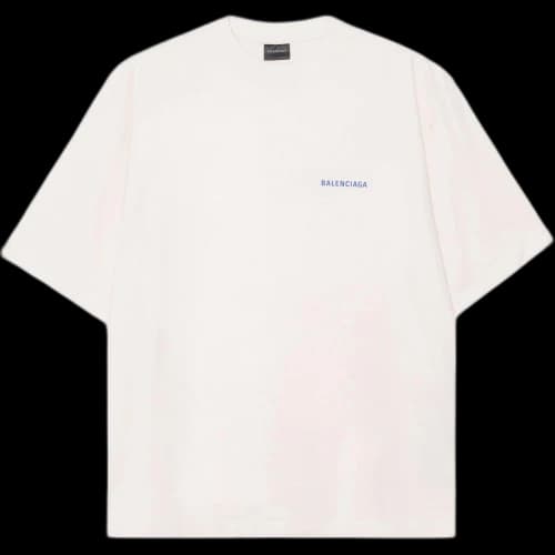 Balenciaga go Luxury Crew Neck Unisex Cotton Short Sleeves White