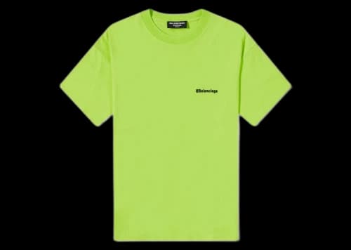 Balenciaga BB Text Logo Print Oversized T-shirt Lime/Black